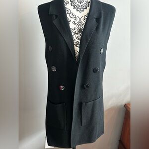 Tahari Elegant Black Vest